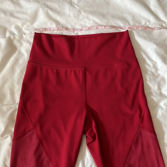 Adidas Red Believe This High Rise 7/8 Length 3-Stripes Tights - Picture 6 of 13
